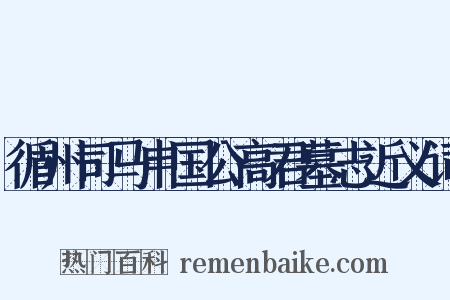 循州司马申国公高君墓志近义词是什么意思的图片